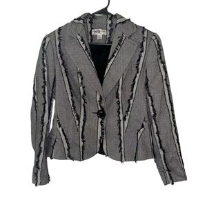 Lena Gabrielle Gray Eyelash Women's Blazer
